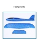 Avion planor cu pilot, polistiren, cu lumini in cabina pilotului, lungime 47 cm, Albastru, Avaleea