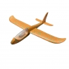 Avion planor cu pilot, polistiren, cu lumini in cabina pilotului, 47 cm, Portocaliu, Avaleea