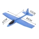 Avion planor de cascadorii, din polistiren, lungime 84 cm, Albastru, Avaleea