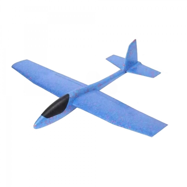 Avion planor de cascadorii, din polistiren, lungime 84 cm, Albastru, Avaleea