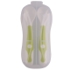 Set 2 tacamuri pentru bebelusi, maner din silicon, 14 cm, flexibile, +6 luni, Alb/Verde