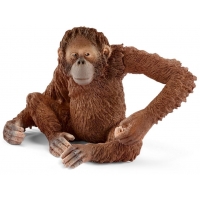 Figurina Schleich Urangutan femela, 8 cm, 3-8 ani, Maro
