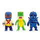 Set 3 mini figurine Stumble Guys, 3D Seria 1 - Luchador, T-Rex, Dynamitron