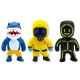 Set 3 mini figurine Stumble Guys, 3D Seria 1 - Megalodon, Hazmat NBC, Glowman