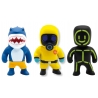 Set 3 mini figurine Stumble Guys, 3D Seria 1 - Megalodon, Hazmat NBC, Glowman