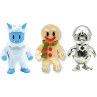Set 3 mini figurine Stumble Guys, 3D Seria 1 - Frost Yeti, Gingerbread Guy, Metal Hatchling