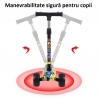 Trotineta pentru copii cu morisca de vant, Verde