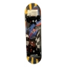 Skateboard 60 cm din lemn, pentru copii, Greutate maxima 30 kg, Model Masini de curse, Multicolor