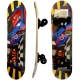 Skateboard 60 cm din lemn, pentru copii, Greutate maxima 30 kg, Model Masini de curse, Multicolor
