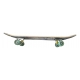 Skateboard 80 cm din lemn, Suport din Aliaj Aluminiu, Greutate maxima 70 kg, Model Astronaut, Albastru