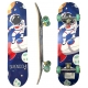 Skateboard 80 cm din lemn, Suport din Aliaj Aluminiu, Greutate maxima 70 kg, Model Astronaut, Albastru