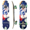 Skateboard 80 cm din lemn, Suport din Aliaj Aluminiu, Greutate maxima 70 kg, Model Astronaut, Albastru