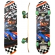 Skateboard 80 cm din lemn, Suport din Aliaj Aluminiu, Greutate maxima 70 kg, Model Maisnute de Curse, Multicolor
