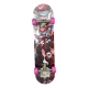 Skateboard 80 cm din lemn, Suport din Aliaj Aluminiu, Greutate maxima 70 kg, Model Robot, Rosu