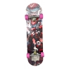 Skateboard 80 cm din lemn, Suport din Aliaj Aluminiu, Greutate maxima 70 kg, Model Robot, Rosu