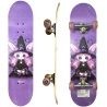 Skateboard 80 cm din lemn, Suport din Aliaj Aluminiu, Greutate maxima 70 kg, Model Vrajitoare, Roz