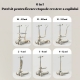 Trotineta Multifunctionala 6 in 1, cu Maner de Impingere, 1-12 Ani, Reglabil 360, Pliere Usoara, Model Dinozaur, Alb/Bej