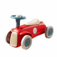 Masinuta Ride-on, cu Sistem Anti-rasturnare, Claxon Pe Volan, 1-6 Ani, 60x28x34 cm, Rosu-Crem