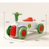 Masinuta Ride-on, cu Sistem Anti-rasturnare, Claxon Pe Volan, 1-6 Ani, 60x28x34 cm, Alb-Verde