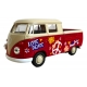 Macheta auto Welly Volkswagen T1 Pick Up, Scara 1:34, Rosu