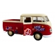 Macheta auto Welly Volkswagen T1 Pick Up, Scara 1:34, Rosu