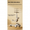 Trotineta Multifunctionala 3 in 1, 1-7 Ani, cu Lumini si Muzica, Reglabil 360, Pliere Usoara, Dinozaur, 67-76x24x55cm, Alb/Bej