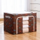 Cutie de Depozitare Pliabila, cu Fermoar, 100 L, Textil, 60x42x40 cm, O Fereastra, Cadru Metalic, Suport Baza Stabil din Plastic, Imprimeu Catelusi, Maro