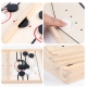Joc Fooseball Interactiv,, Tip Hockey pe Gheata, din Lemn, 10 Piese de Joc, +4 Ani, 35 x 22 cm, Multicolor