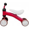 Bicicleta fara pedale Ride on, de echilibru, 4 roti, 1-3 ani, greutate maxima 25 kg, 50x18x35 cm, Rosu