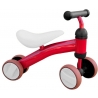 Bicicleta fara pedale Ride on, de echilibru, 4 roti, 1-3 ani, greutate maxima 25 kg, 50x18x35 cm, Rosu