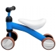 Bicicleta fara pedale Ride on, de echilibru, 4 roti, 1-3 ani, greutate maxima 25 kg, 50x18x35 cm, Albastru