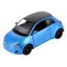 Macheta metalica Kinsmart, Scara 1:28, Fiat 500e, Albastru