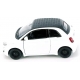 Macheta metalica Kinsmart, Scara 1:28, Fiat 500e, Alb
