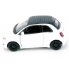 Macheta metalica Kinsmart, Scara 1:28, Fiat 500e, Alb