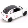 Macheta metalica Kinsmart, Scara 1:28, Fiat 500e, Alb