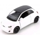 Macheta metalica Kinsmart, Scara 1:28, Fiat 500e, Alb