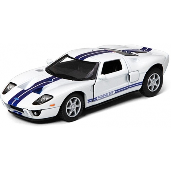 Macheta metalica Kinsmart, Scara 1:36, Ford GT 2006, Alb