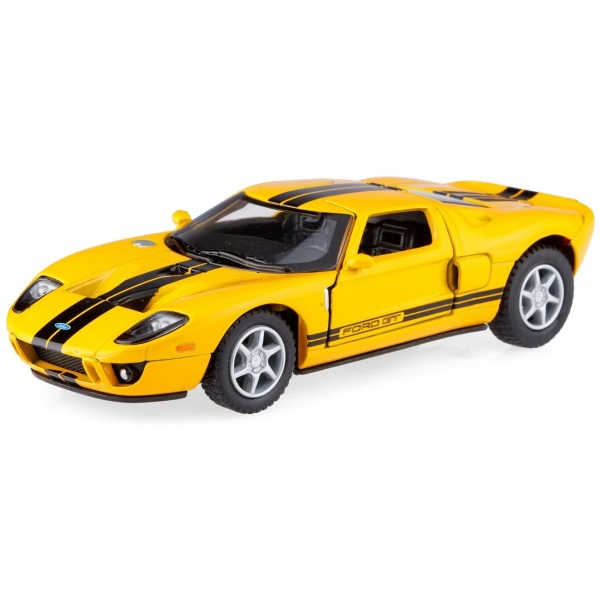 Macheta metalica Kinsmart, Scara 1:36, Ford GT 2006, Galben