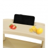 Scaun de masa pentru bebelusi si copii, tavita detasabila, multifuncțional, centura de siguranta, bej, cu umbrela roz, 6+ luni