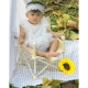 Scaun de masa pentru bebelusi si copii, tavita detasabila, multifuncțional, centura de siguranta, bej, cu umbrela roz, 6+ luni