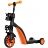 Bicicleta 8 in 1, transformabila, reglare inaltime, maner de impingere detasabil, tricicleta, trotineta, 3-6 ani, portocaliu