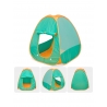 Cort de joaca popup, pliabil, cu ferestre din plasa, material nailon, 80 x 80 x 90 cm, Verde/Portocaliu