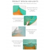 Cort de joaca popup, pliabil, cu ferestre din plasa, material nailon, 80 x 80 x 90 cm, Verde/Portocaliu