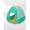 Cort de joaca popup, pliabil, cu ferestre din plasa, material nailon, 80 x 80 x 90 cm, Verde/Portocaliu