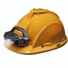 Casca de constructii pentru copii, cu lanterna, stickere, pentru jocurile de rol, Plastic durabil, 3 ani+, Galben