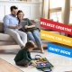 Jucărie educativa Montessori, mapă senzorială textilă cu elemente interactive, 3 pagini,1-4 ani, 14 piese, Model dinozauri