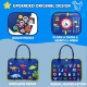 Jucărie educativa Montessori, mapă senzorială textilă cu elemente interactive, 3 pagini,1-4 ani, 14 piese, Model dinozauri