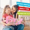 Jucărie educativa Montessori, mapă senzorială textilă cu elemente interactive, 3 pagini,1-4 ani, 14 piese, Model sirena