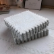 Set 10 piese covor tip puzzle, spuma eva, pufos, 30 x 30 x 1 cm, Alb