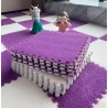 Set 10 piese covor tip puzzle, spuma eva, pufos, 30 x 30 x 1 cm, Mov